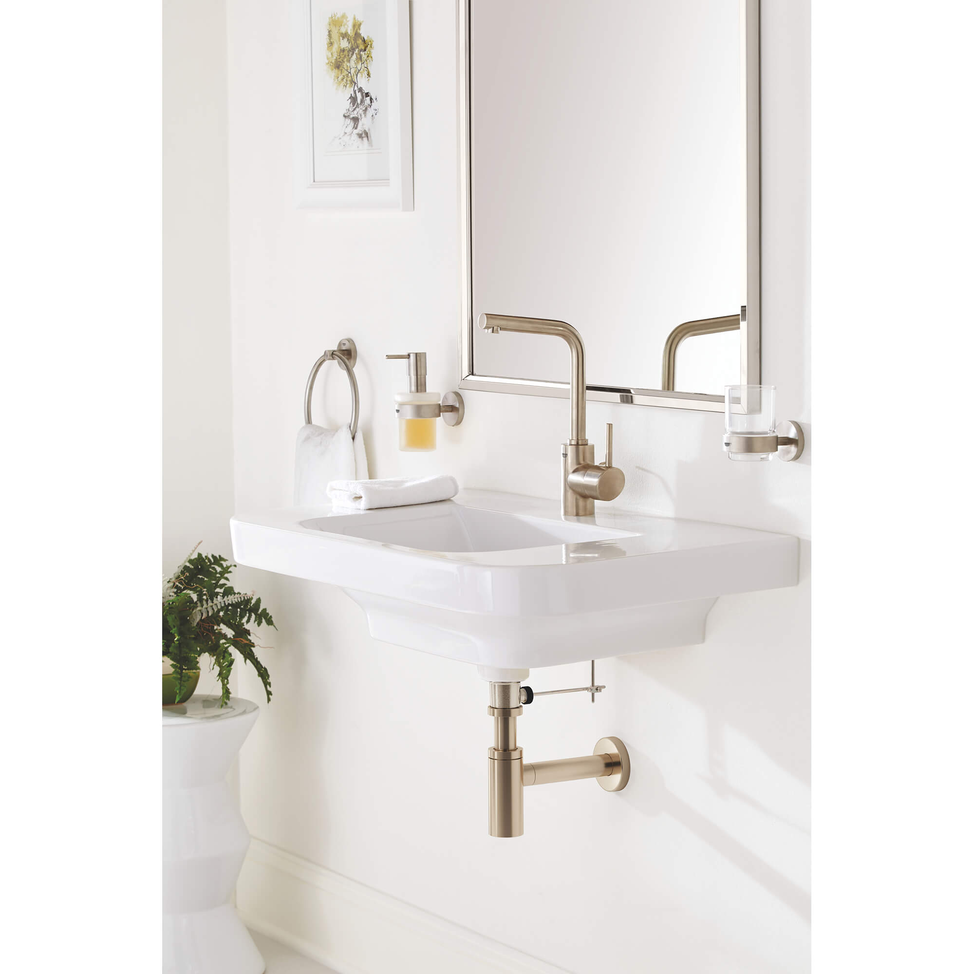 Grohe Brushed Nickel Bathroom Faucets Everything Bathroom